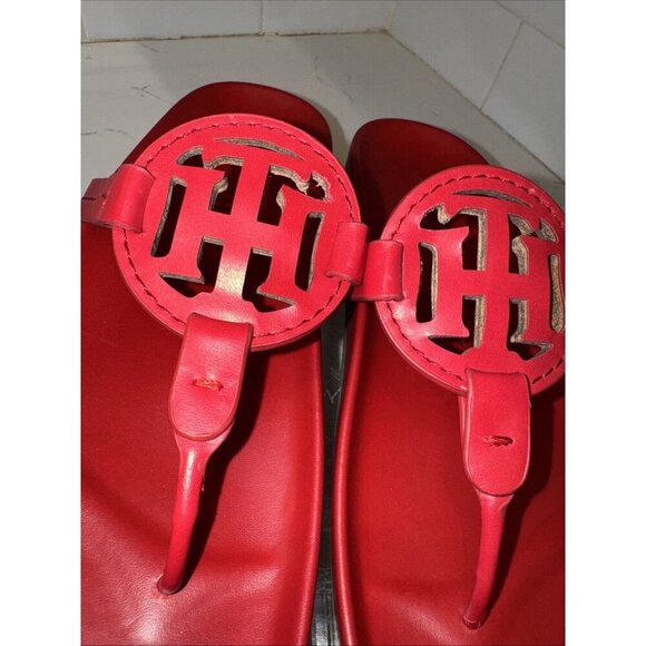 Tommy Hilfiger Womens Relina Red Thong Sandals Shoes Sz 10 flip flops - Picture 3 of 13